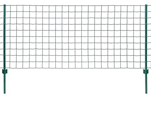 Xichuzi Metallzaun, Zaunelemente, Zaun Garten, Teichzaun, Gartenzaun, Steckzaun Für Hunde, Garden Fence, Teichzäune, Stahl 20 x 1 m Grün