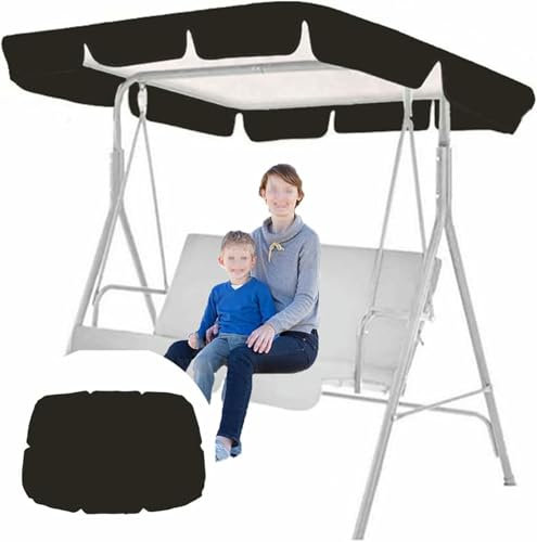BTOIASYHF Patio Swing Canopy Ceiling Cover,Replacement Canopy for Garden Swing Seat,Waterproof Durable Swing Canopy Top Cover for Garden Outdoor - Cover Only