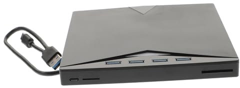 SHINEOFI Usb Type-c 3.0 External Dvd Drive and Cd Rom Burner for Laptop, Multi-functional 7-in-1 Portable Dvd Writer Compatible Pcs and, Slim Design for Mobile and Home Use