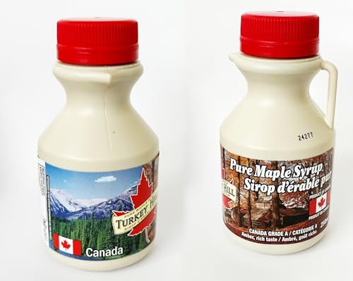 Canadian Turkey Hill Maple Syrup | Amber | Grade A | Various Size | Gift Set | with Lucky Boy greetings (2x 250ml Plastic Jug)