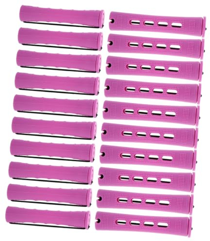 HONITANO 20pcs Self Holding Hair Rollers with Caps 1.9cm DIY Wavy Hair Curlers for Women at Home and Travel