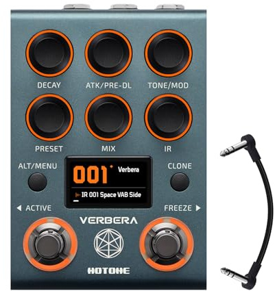 HOTONE Hardware Convolution Reverb Pedal mit sofortigem IR Laden, Dual-Engine Design, IR Klonierung & 120 integrierten Impulse Responses Verbera NC-200
