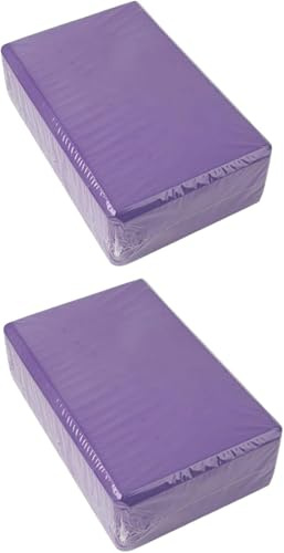 Bloques de yoga – Paquete de 2 ladrillos de espuma EVA ligeros | Bloques de ejercicio antideslizantes Bloques de entrenamiento | Ladrillos de yoga para fitness para el hogar y el gimnasio | Para