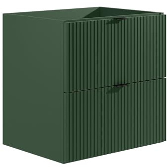 Vente-unique - Mobile sotto lavabo Zevini - L 60cm x P 47cm x H 60cm - mdf - verde