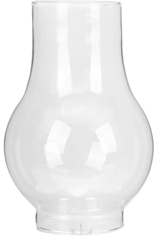 SAFIGLE Retro Glass Oil Lamp Chimney Replacement Transparent Heat-Resistant Lamp Shade for Kerosene Light Vintage Glass Cover with Easy Installation for Home and Wall Light Decor