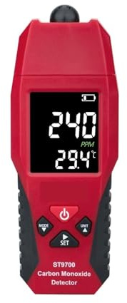 Compteur numérique de monoxyde Carbone, détecteur Fuite gaz CO, analyseur, fumée Haute précision, testeur Moniteur 1000ppm(ST9700)