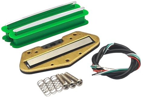 Hellery 2 Stück Gitarren Tonabnehmer Doppelspulen Humbucker Coil Set Mini Humbucker für E Gitarre mit Geräuschreduktion Und Sensitivem Klangbild für DIY Ersat, GrÜn