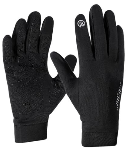 Fahrradhandschuhe - Thermo-Laufhandschuhe | Ride Waterproof – Herren-Radsport, Wintersport, winddicht, wasserdicht, mit Fleece gefüttert, warm, Touchscreen, zuverlässiger Schutz bei Outdoor-Aktivitäte