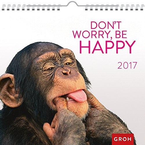 Don't worry, be happy 2017: Dekorativer Wandkalender mit Monatskalendarium (Happy Days)