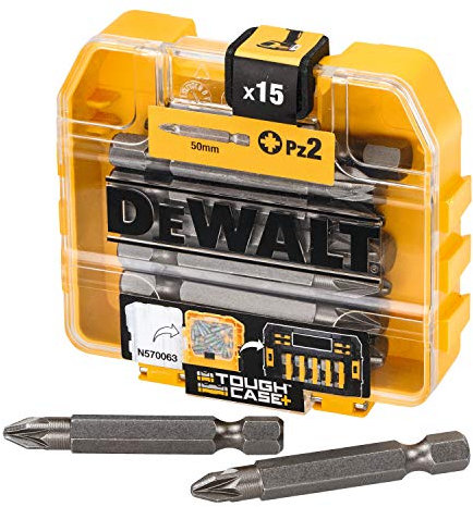 DEWALT DT7912QZ Screwdriving Bits, Yellow/Black, 50 mm, Set of 15 Piece