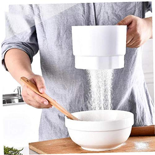 Aisoway Plastic Cup Shape Electric Handheld Flour Sifter Sieve Mechanical Flour Sieve Flour Strainer Household Baking Pastry Tools