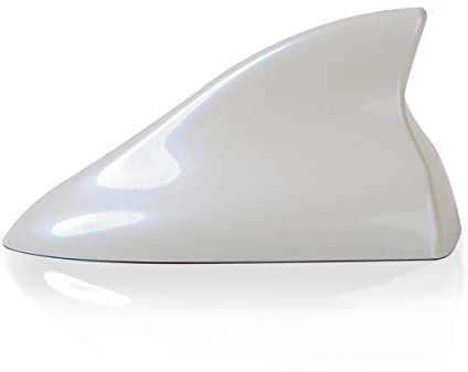 Ramble- Auto Haifischflosse Antenne Blank for Radio Signal Zubehör Antenna Shark Fin Antennen Für Nissan X-Trail T32 T31 T30 (Stärken Stil, Perle Weiß (Pearl White))