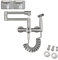 SJQKA-Grifo Cocina Pared Con Pistola Grifo De Cocina Para Fregadero Níquel Cepillado Montado En La Pared Giratorio Trefilado De Acero Inoxidable 304 De Grado Alimenticio Grifo Pared (13CM-17CM)