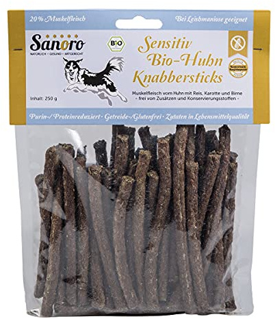 Knabbersticks Sensitiv Huhn - 250g - geeignet für Hunde mit Leishmaniose, purinarm