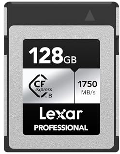 Lexar CFexpress Professional 128GB, Type B, 1000MB/s, 4k video recorder, Silver Series, Grey
