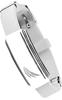 Magnetschmuck-4you Premium Energy Ionen Silikon TRX Magnetarmband 3 Wings sportlich gravierbar poliert Größe S - XL # 601 weiß