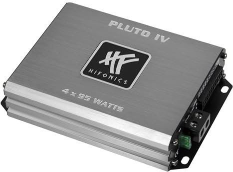 HiFonics PLUTO 4 | ultra-kompakte, digitale 4-Kanal MICRO Endstufe, Class D Amp mit 4 x 95 Watt RMS