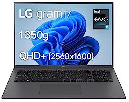 LG Gram 17Z90R-G.AD79F - PC Portable 17 1350g, écran IPS QHD+ Format 16:10, Intel® Evo™ i7-1360P, RAM 32Go, SSD 1To NVMe, Intel Iris XE Graphics, Thunderbolt™ 4, Windows 11, Clavier AZERTY, Gris