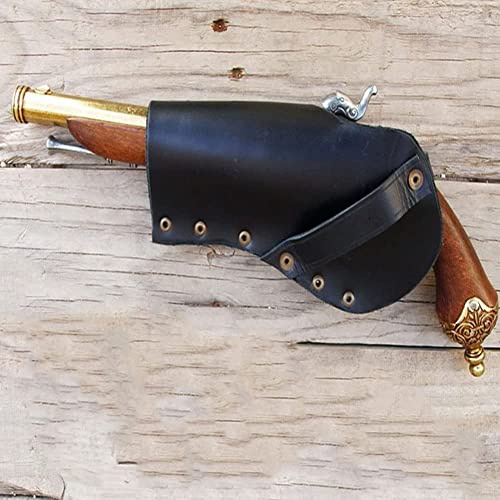 Mittelalterliches Retro Pistolenholster, Steampunk Verdecktes Kunstleder Pistolenhalter Renaissance Pirat Steinschloss Holster Western Cowboy Revolvertasche
