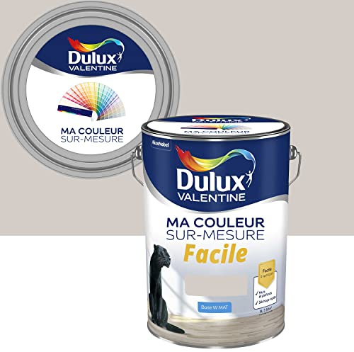 Ma Couleur Sur-mesure par Dulux Valentine – Peinture Intérieure Murs, Plafonds, Boiseries - Facile à appliquer - Mat Galet 5 L