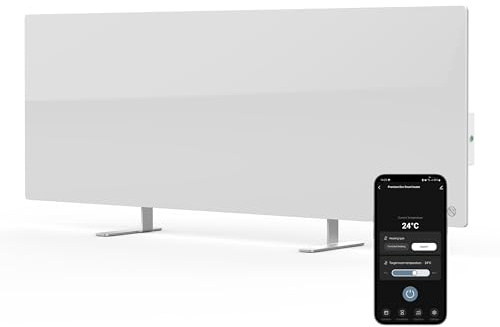 AENO Smart Riscaldatore Infrarossi con WiFi 700W Risparmio Energetico ed Ecologico Riscaldatore Infrarossi Montaggio a Parete Orizzontale/Verticale o Autoportante Vincitore del Reddot 2023, Bianco