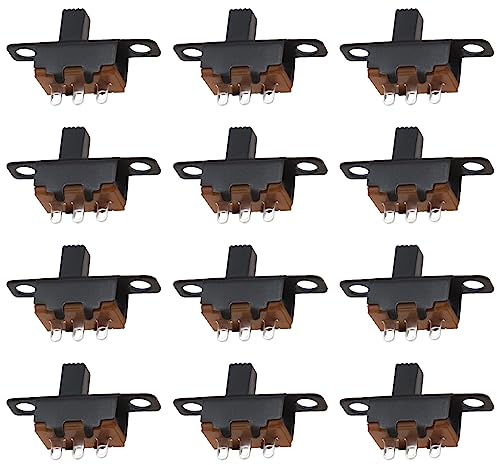 50 mini interruptores deslizantes, interruptores conmutadores, 3 polos, 2 posiciones, 0,5 A, 50 V, micro miniatura SS12F15, conmutadores para accesorios de iluminación para juguetes electrónicos