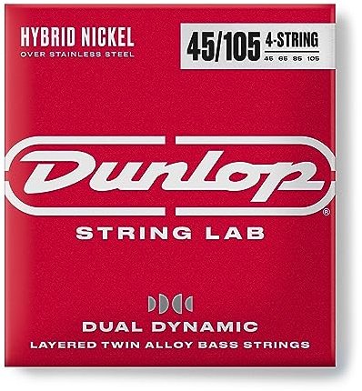 Dual Dynamic Layered Twin Alloy Hybrid Wound Nickel Bass Strings 45-105