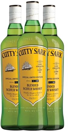 Whisky Blended Cutty Sark T.I. Special Limited Edition Botella Misil 1 L (Caja de 3 Botella Misil de 1 L)