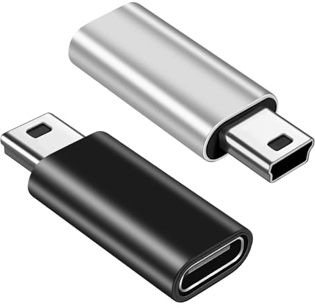 BORLTER CLAMP Adaptateur USB C vers Mini USB, Type C Femelle vers Mini USB Mâle, pour Lecteur MP3, Appareils Photo Numériques, GPS, Disques Durs Portables, Digital Box Machine et Autres