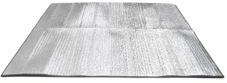 Amagogo Campingmatte, Isomatte aus Aluminiumfolie, thermische, wasserdichte Isomatte, Faltbare Isolierung, Zeltunterlage für Rucksackreisen im Freien, 300 cm x 300 cm x 2.5 cm
