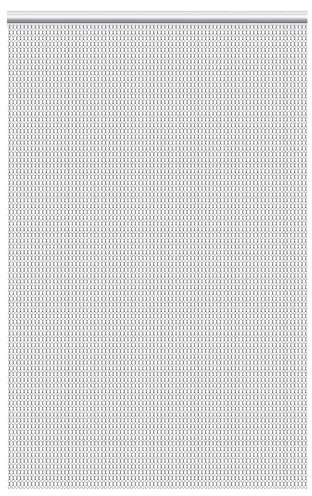 VeYocilk Chaînes de moustiquaire pour portes - Gris - 90 x 210 cm - Chaîne en aluminium - Moustiquaire en métal pour empêcher les mouches d'entrer