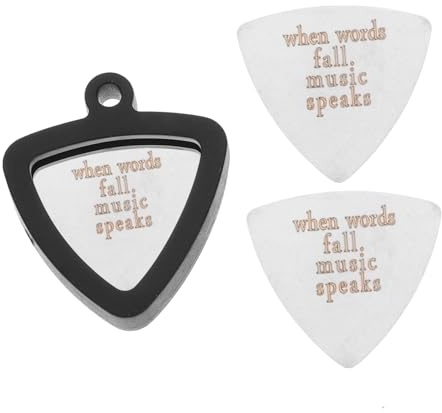 Hoement 3piezas Púas De Guitarra Eléctricas De Con Soporte De Plectros Antideslizantes Para Folk y Prácticas Para Músicos
