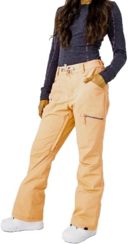 Roxy Women's Nadia Ski Pant – 10K Waterproof, Insulated, PFAS-Free, Adjustable Waist & Snow Gaiters, Peach Pink, Large