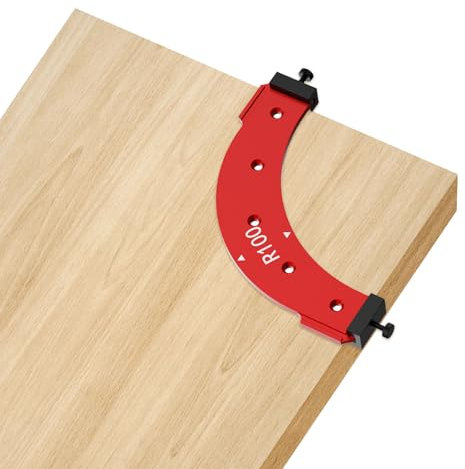 Gabarit d'angle rond, guide de routage d'angle pour le travail du bois R100 R150 R200 R250 R300 Guide de courbe pour bordure d'armoire en aluminium (R100)