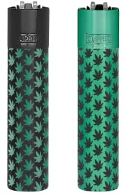 Clipper Metal Flint Lighter, Refillable, with Free Tin Box Gift Set, Pack of 1 (MINI LEAVES)