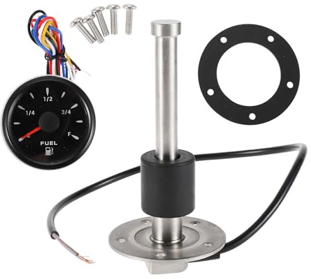 HOPESPANNER 5.51 Unidad De Combustible Y Kit De Medidores Unidad De Combustible Para Barcos Unidad De Combustible Marino Metal 1 Set 0-190 Ohm