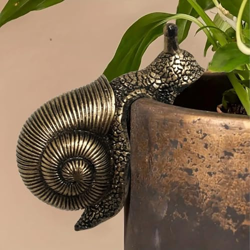 Gartendeko Schnecke Figuren, Lustig Gartenfiguren Tiere Gartendeko für Draußen, Wetterfest Harz Tiere Gartenstatuen für Zimmer Balkon Deko, Garten Deko Figur Geschenke für Frauen/Mama (Schnecke)