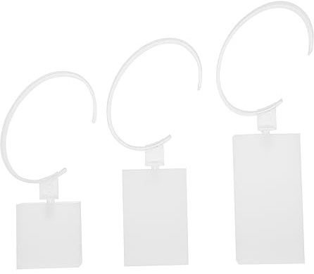 BESPORTBLE 3 Stück Acryl Uhrenpräsentationsständer in 3 Größen mit C-Ring Halterung für Schmuck und Armband Leichter Weißer Armband Uhrenhalter für Stilvolle Präsentation