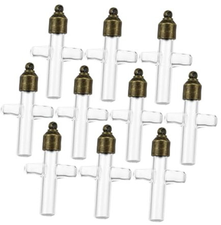 ERINGOGO Piccole Fiale Forma Bottiglie Dei Desideri Vuote Mini Bottiglie Per Contenere Sabbia Foglie e Speciali Completo Per Decorazioni Personalizzate e Regali Unici