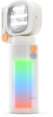TEVOLE Camping Light 40/2000 Lumen 2700/6500K Led Multifunction Magnetic Lanterns, IP54 Waterproof Flashlight, Rotatable Electric Lantern for Emergency, Camping, Hiking