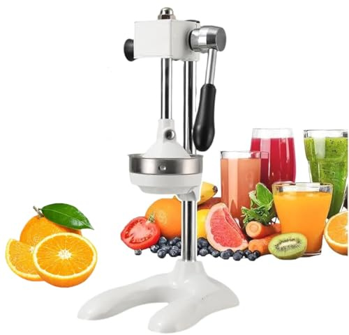 ERICAT Máquina Exprimidora Manual, Exprimidor De Cítricos De Hierro Fundido con Placa De Filtro Y Mango, Diseño De Palanca Manual Y Placa De Filtro Extraíble, Jugo Eficiente, para Naranjas, Limones