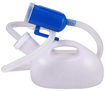 Urinario masculino de 2000 ml, botella reutilizable a prueba de derrames for análisis de orina de emergencia, viajes, coche y camping.