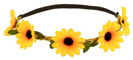 W WIDMANN MILANO Party Fashion - Blumenhaarband, Hippie Stirnband, Flower-Power, Kostüm Accessoire Karneval und Festival