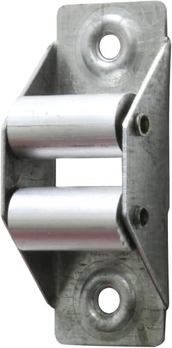 Amig Guía de Acero con Rodillos de Aluminio para Recogedor de Persianas Enrrollables, Pasacintas Sólido y Duradero para Cintas de 22 mm de Ancho, Plateado (Paquete de 5)