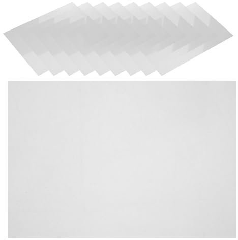 GARVALON 10 Pezzi Acetato Trasparente per Artigianato Pellicola Acetato Stampabile per Stencil Sovrapposizioni Foto Decorazioni Torte e Disegni Creativi