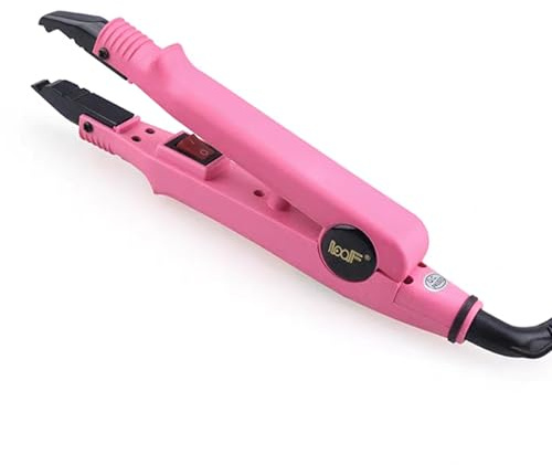 UMIWE Hair Extensions Tools, Professional Keratin Hair Extension Iron Fusion Heat Connector Tool for Salon & Home Use, Suitable for All Hair Extensions(Pink, Constant Temperature)