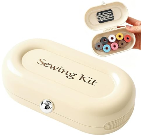 Kit da Cucito con Aghi e Filo | Strumenti Magnetici Portatili per Riparazioni | Kit di Riparazione per Cucito - per Adulti Principianti Casa Viaggi Attività all'Aperto, Fai da Te Lavori Manuali Artigi