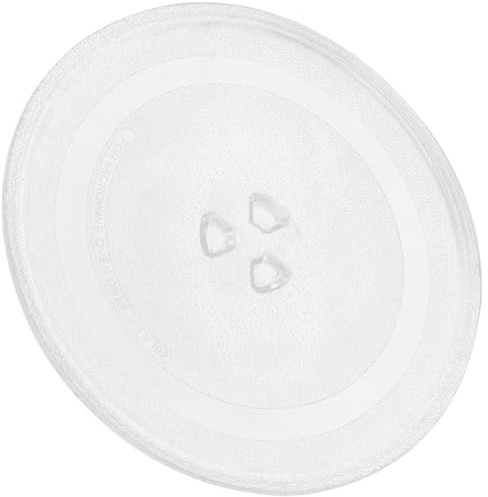 Abaodam Replacement Microwave Glass Plate Turntable Tray, Easy to Remove and Clean Oven Turntable Accessory, Sturdy White Glass Microwave Plate for Kitchen Use