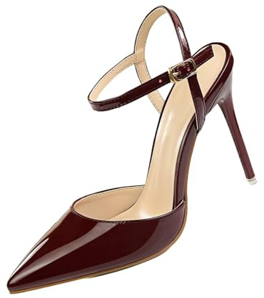Sandales Femme Talon Haut Sexy - Sandales Femme Chic Et Élégant Soirée Escarpins À Bout Fermé Chaussures Simple Sandalette Bout Pointu Escarpins Pour Mariage Chaussure Bride Cheville Sandalette