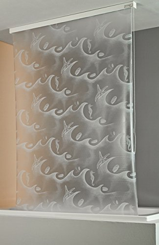 ECO-DuR,4024879002428,Ersatzvorhang Kassetten Duschrollo Seitenzug 134cm - Ocean weiß